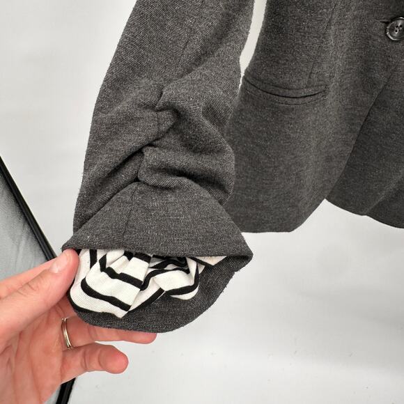 41HAWTHORN Stitch Fix Charcoal Gray Stretch Collared Blazer // XS - Picture 5 of 9